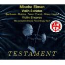 Mischa Elman Plays Violin Sonatas and Violin Encores 埃尔曼 小提琴协奏曲 4CD    SBT41344