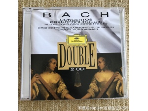 【DG 2cd】卡拉扬karajan指挥bach巴赫格兰登堡协奏曲  2cd双碟,德国压盘