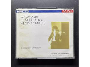 Denon《莫扎特：小提琴协奏曲全集》 - 康投侯福 Kantorow小提琴 哈格指挥 荷兰室内乐团（4CD）