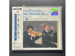 SONY《勃拉姆斯：三首小提琴奏鸣曲》 - 帕尔曼小提琴 巴伦博伊姆钢琴（外壳有裂痕，如图）