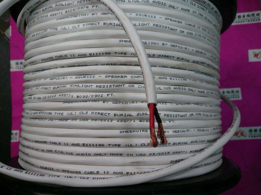 美国SHEERWIRE2芯3.5平方喇叭线