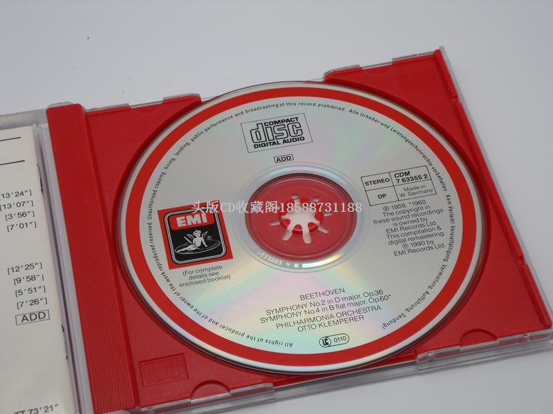 A6710 EMI 克伦佩勒 指挥 贝多芬交响曲全集 6CD