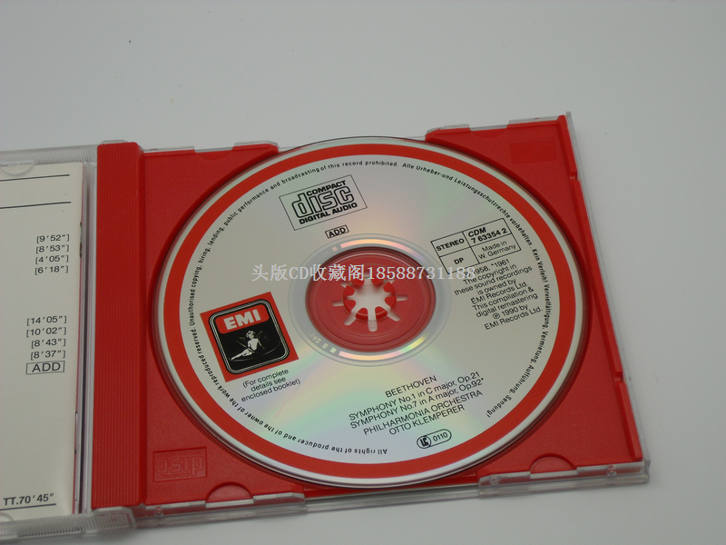 A6710 EMI 克伦佩勒 指挥 贝多芬交响曲全集 6CD