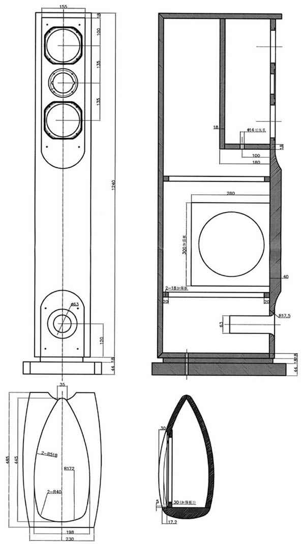 倒相式音箱设计公式图片