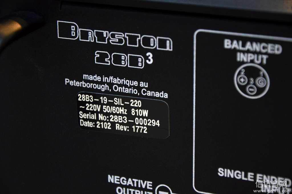 加拿大Bryston/拜事通最新款28BSST3 旗舰单声道分体后级