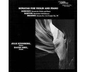 David Abel Julie Steinberg Debussy Brahms Bartok:Sonatas For Violin And Piano 威信 勃拉姆斯小提琴奏鸣曲钢琴奏鸣曲 （180克33转LP黑胶）     AAPC8
