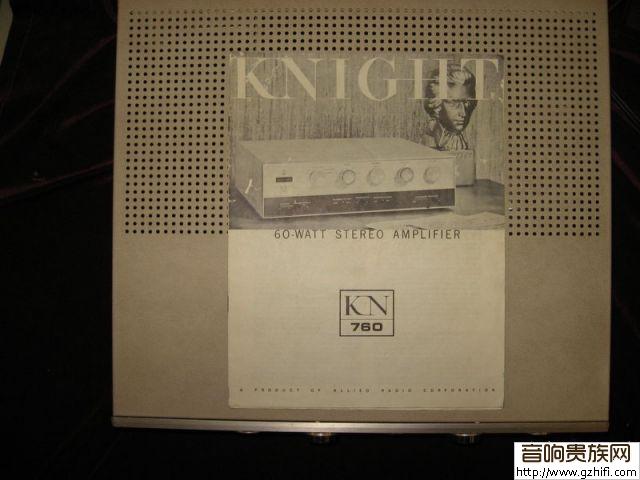 一台美国KNIGHT(骑士)的EL34古董合并胆机(成色极新,有原装说明书)-已出
