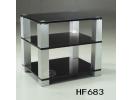 艺特HF683 黑色钢化玻璃 音响机架 音响架 音响器材架 音响支架